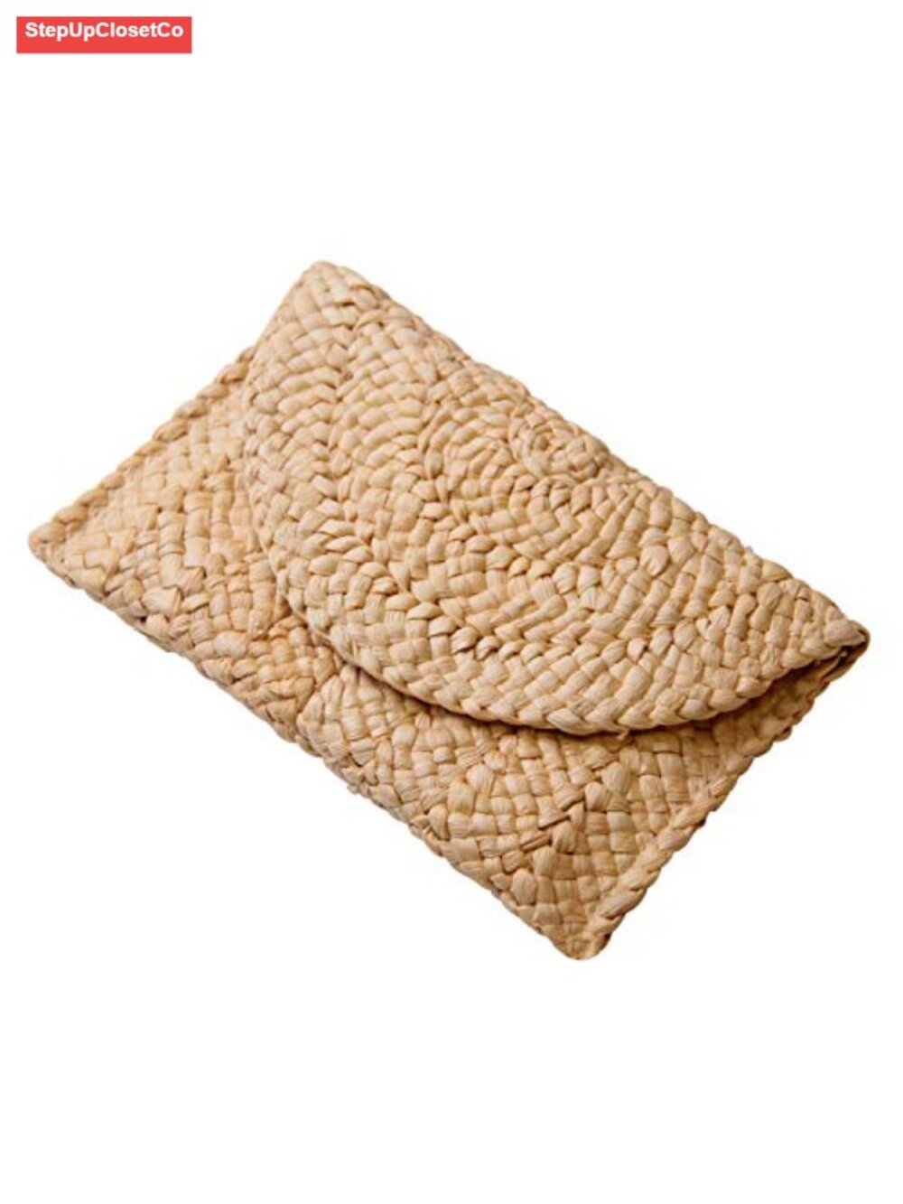 Women's Straw Clutch Purse Envelope Woven Handbag Summer Beach Essential
